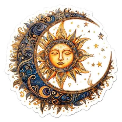 POPART Moon Sun Stars Sticker Decal