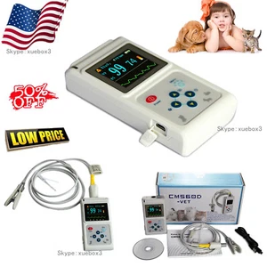 Veterinary Pulse Oximeter SPO2 heart Rate monitor VET Ear/Tongue Probe,US Seller - Picture 1 of 12