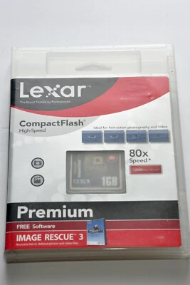Lexar  CompactFlash CF 1GB Memory Card 80x w case near mint - TESTED working - Image 1 of 3
