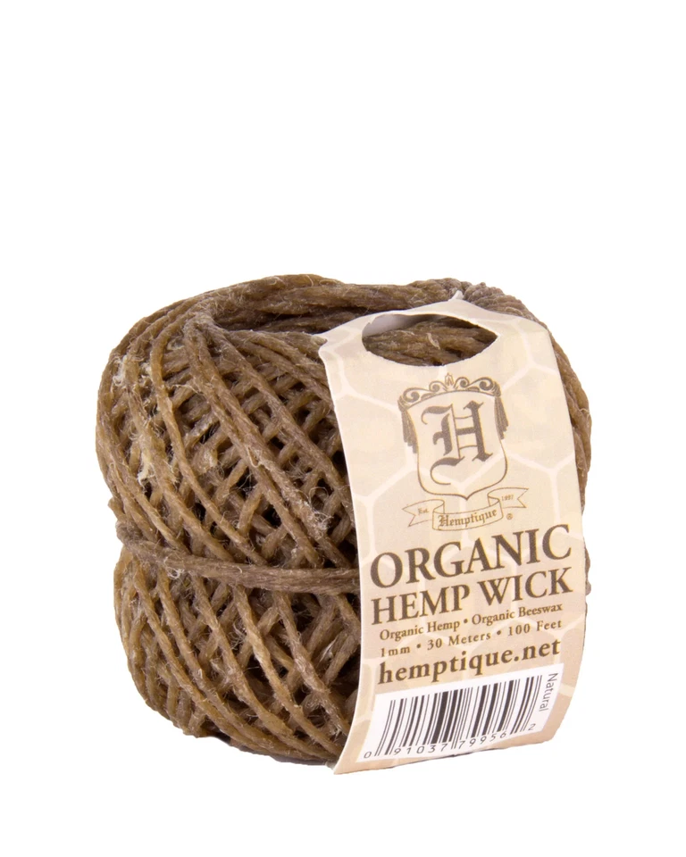 1.8mm Organic Beeswax Hemp Wick Ball 200ft Candle Making Arts Crafts Supply - Image 1 of 1