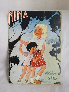 FRENCH COMIC book Nina Simy Chagor full color antique Children's 1930s. Paper - Picture 1 of 10