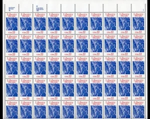 US 2224, 1985 22c ESTATUA DE LA LIBERTAD, PANEL DE $11.00 DE 50, MNH (US027K) - Imagen 1 de 1