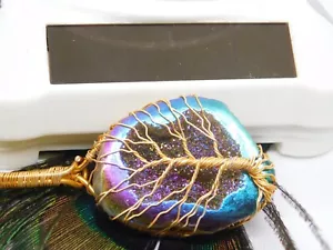 129Ct 100% Natural Titanium Druzy Fancy cut Pendant Gemstone sparking ref video - Imagen 1 de 15