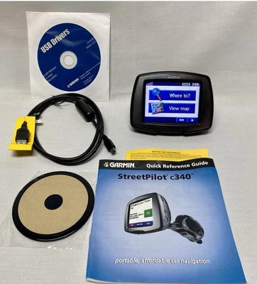 Garmin StreetPilot C340 GPS Navigation Unit W/Codes, Drivers, Guide & USB Charge - Image 1 of 3