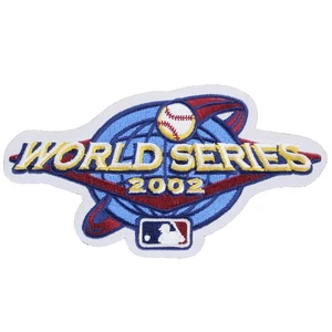 2002 World Series Logo Sleeve Jersey Patch Anaheim Angels San Francisco Giants - Picture 1 of 2
