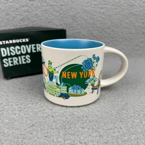 Starbucks Tasse Discovery Series New York State 14 fl oz weiß blau 2024 Kaffee - Bild 1 von 11