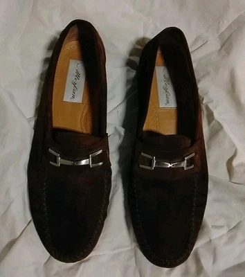 Mezlan Hombre Zapatos 9.5 Marrón Gamuza Horsebit Foto 1 de 4