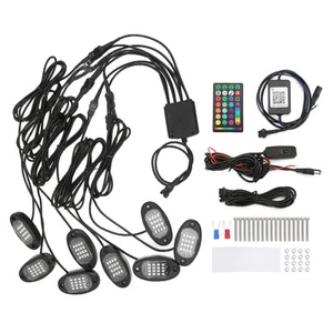 Auto DC12V RGB 16LED Auto Chassis Lamp Underbody Colorful Rock Light Support APP - Picture 1 of 12