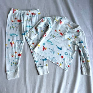 Petidoux Kinder Baby 2T Schlafanzug Set Pima Baumwolle Langarm Hose Leuchtturm Meer - Bild 1 von 9