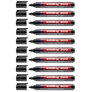 10 x edding 300 Permanentmarker Stift 1,5-3 mm Rundspitze schwarz - Bild 1 von 7