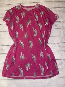Women’s L/XL Joyspun Pink Tiger Nightgown - Picture 1 of 2
