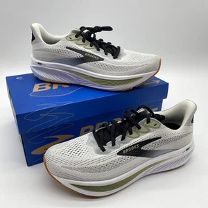 Brooks Ghost 17 Men's Running Shoes White/Black/Tea Size 10 Width D - Medium - Picture 1 of 9