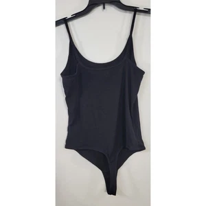 Body Athleta Mujer Pequeño Negro Acanalado Body Bruja Gótico Clásico Grunge - Imagen 1 de 7