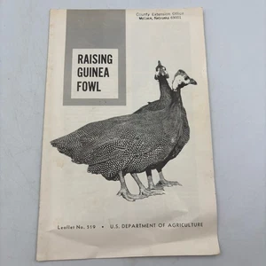 Raising Guinea Fowl Leaflet Booklet No.519 US Dept of Agriculture April 1963 - Picture 1 of 5