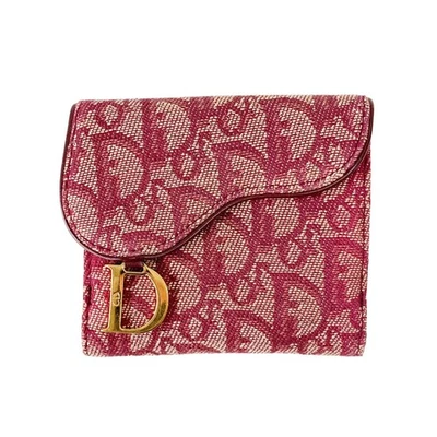 Cartera de lona roja DIOR Saddle Mini Trotter Foto 1 de 4