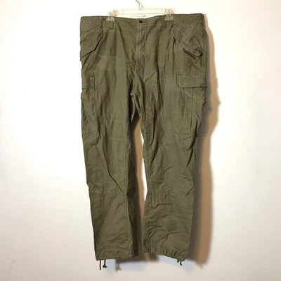 Polo Ralph Lauren Mens 44Bx32 Military Surplus Cargo Pants Green Faded Utility - Image 1 of 4
