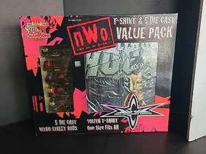 Rare Vintage Hollywood Hulk Hogan  WCW NWO Youth T-Shirt, 5 Nitro Cars Boxed Set - Picture 1 of 3