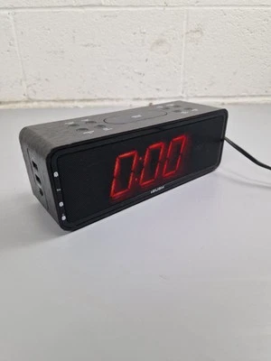 Bush Zephyr Digital Clock Radio Black Wood Effect ZEPHYRWWE Bedside Alarm Clock  - Image 1 of 4
