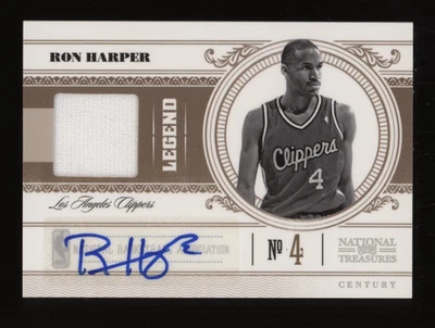 2010-11 Ron Harper Panini National Treasures Game Worn Patch Auto #03/99 *NICE* - Image 1 of 2