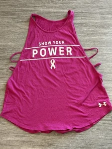 Camiseta sin mangas Under Armour HeatGear Hero talla S conciencia del cáncer de mama deportiva activa - Imagen 1 de 5