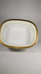 BAVARIA TIRSCHENREUTH CLIFTON CREAM 4246 GOLD VERGE 9'' OVAL VEGETABLE BOWL - Picture 1 of 10
