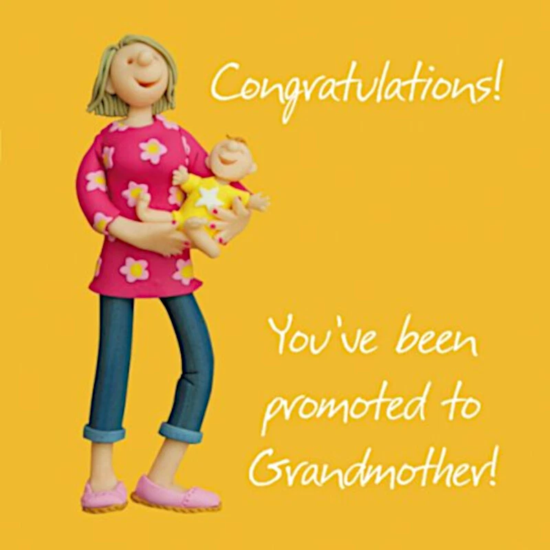 Promoted to Grandmother New Baby Grandson Nanny Congratulations Card - Image 1 of 1