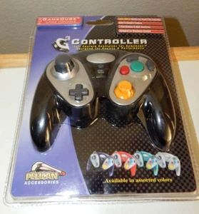 New Pelican Nintendo GameCube G3 Black Controller Factory Sealed - Picture 1 of 6
