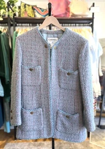 Chanel Blue And Pink Tweed jacket, autumn 1997 - Picture 1 of 14