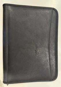 Cartera grande de cuero sintético negro con cremallera LEEDS Lockheed Martin Star Logo de colección - Imagen 1 de 6