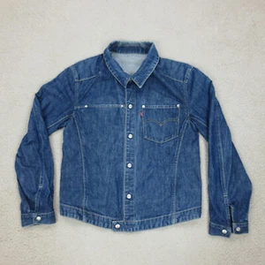 Vintage Jeansjacke Y2K Levi's Engineered M Blau Stonewash Single Pocket Druck - Bild 1 von 13