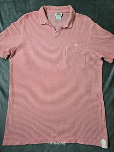Lacoste Shirt Mens Extra Large Johnny Collar Polo Textured Jacquard Stripe - Picture 1 of 15