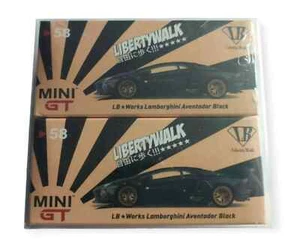 Lot of TSM Mini GT 58 Lamborghini Aventador Black LB Works Collection 1:64 - Picture 1 of 1