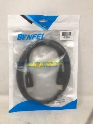 Benfei B_US_163black HDMI Male to Male Adapter Cable Cord Black - Image 1 of 4