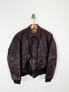 Chaqueta de cuero Steerhide vintage talla 42 para hombre motociclista A2 años 50 rica transparente - Imagen 1 de 8