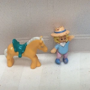 Bluebird Polly Pocket Happy Horses 1994 de colección - 1 muñeca y 1 caballo - Imagen 1 de 11