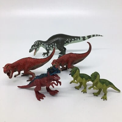 Battat Acrocanthosaurus, Schleich Red T-Rex, Safari Baby T-Rex, Dinosaurio ChapMei Foto 1 de 4
