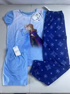 Girl’s DISNEY'S FROZEN 3 Piece Pajama Set Size 8 NWT 9 Months Up To Size 14 - Picture 1 of 4