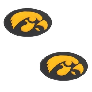 NCAA Iowa Hawkeyes Team For Crocs Shoe Charms Jibbitz - 2 Pieces - Picture 1 of 1