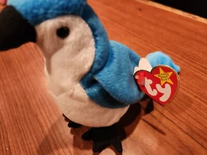 SUPER RARE ty Beanie Baby Rocket The Blue Bird- Retired w/ Tag Errors 1997, 1998 - Picture 1 of 8