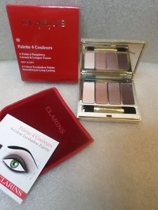 CLARINS 4 COLOUR EYESHADOW PALETTE SMOOTHING  LONG-LASTING ROSEWOOD 02 NEW inBOX - Picture 1 of 6