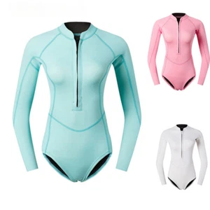 Women 2MM Neoprene Snorkeling Wetsuits Keep Warm Surfing One Piece Diving Suit - Picture 1 of 18