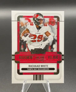 2022 Panini Contenders Rookie Of The Year Rc # ROY-RWH Rachaad White Buccaneers - Picture 1 of 2