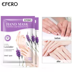 2Pairs Peel Hand Mask Gloves Lavender Exfoliating Hand Care Skin Moisturizing - Picture 1 of 12