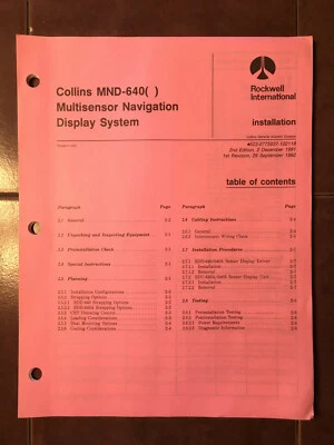Rockwell Collins MND-640 Display System manual de instalación Foto 1 de 4