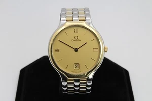 Omega 32mm De Ville Symbol Cal. 1440 18k Two Tone Quartz Watch 196.0316 396.1016 - Picture 1 of 12