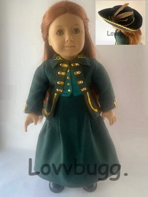 Felicity Riding Habit + 三角帽复制品美国女孩 18 英寸娃娃衣服优惠 — 第 1/4 张图片