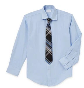 Michael Strahan Big Boys Spreizkragen Langarm Hemd & Krawatte Set 16 R blau/schwarz - Bild 1 von 2
