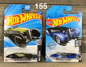2 FOR 1! Hot Wheels Custom Cadillac Fleetwood Lot Rod Squad Showroom xploraf 155 - Picture 1 of 3
