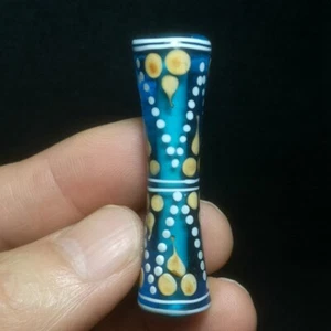 2 Inch Chinese Old Beijing Coloured Glaze Beads Necklace Pendant Gift Collection - Picture 1 of 11
