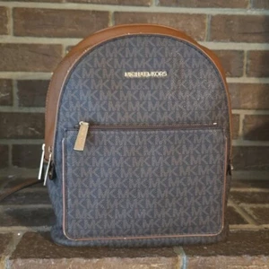 Michael Kors Adina Logo Large Backpack Brown - Picture 1 of 12